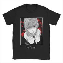 Chainsaw Man Makima Manga Women T-shirt Cartton Funny Short Sleeve T Shirt Fashion Woman Blouses 2022 Streetwear y2k Clothes Top S juoda