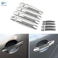 For Skoda Octavia Fabia 2001-2007 Superb 2001-2008 Roomster 2006-2015 Car Accessories Exterior Door Handle Covers Sticker Carbon Texture B gray