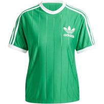Adidas Originals Adicolor 3 juostelės Dryžuoti marškinėliai Unisex Balti Laisvo kirpimo Iš perdirbto poliesterio Briaunota apvali apykaklė Trumpomis rankovėmis IY7227 M
