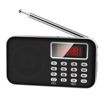 Y-619 Digital Radio LED Display Noise Cancelling PW-cut Memory 2 Inch 3W USB/TF/AUX Mini MP3 Player for the Aged juoda