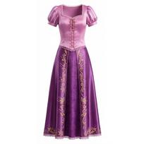 Susivėlusi Rapunzel Cosplay Suknelė Mergaitėms Iš Satino Audinio Helovino Tematikos Renginiams Child 120cm pink