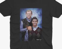 Wayne Rooney & Cristiano Ronaldo T Shirt | Man United T Shirt | Man UTD Fan | Man UTD Gift | Manchester United XL gray