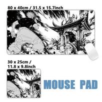 Japanese Manga Popular Characters Gojou Satoru Ryomen Sukuna XXL Anime Large Black Oni Mouse Pad Desk Mat Mousepad 30cmx60cm(11.8x23.6inch) gray