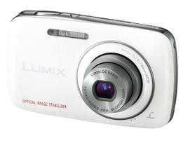 Panasonic LUMIX DMC-S1-W Compact Digital Camera, 12.1MP, 4x Optical Zoom, LEICA DC Lens, White balta