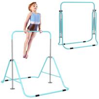 Children's folding gymnastics bar, adjustable height from 88 to 128 cm, green