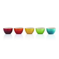 Le Creuset Rice Bowl (S) Rainbow Heat Resistant Cold Microwave Oven Compatible Set 5 white