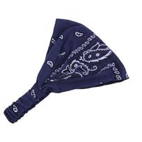 Boho Medvilninė Skarelė-Galvos Juosta su Peizlių Raštu Elastinga Minkšta Plaukų Juosta Plati Neslystanti Plaukų Skarelė Kasdieniam Dėvėjimui juoda