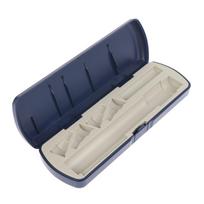 Travel Storage Case for Insulin Pen Accessories, Plastic Carry Box with Molded Sections and Lid Closure to Gather Daily Supplies for Travel, Work, or 1 beige