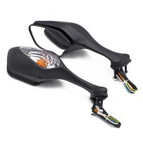 1 pora motociklo galinio vaizdo LED posūkio signalų šoninių veidrodėlių juodi, skirti 2008-2013 Honda CBR1000RR CBR 1000RR 2010-2012 VFR1200 smoked-fold black