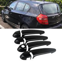 4vnt./komplektas Blizgios juodos durų rankenos dangtelio apdaila BMW E87 E90 E91 E92 E93 F30 X1 X2 X3 X4 X6 ABS plastikiniam automobiliui gray