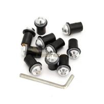 10vnt Motociklo 5mm Priekinio stiklo Varžtai Veržlės Tvirtinimo elementų rinkinys KAWASAKI NINJA 250R/300 ZZR 400 versys 650/1000 mėlyna
