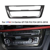 Car CD Panel Trim Center Console Cover Carbon Fiber Sticker Decal For BMW 3 4 Series GT F30 F32 F34 2013-2018 Accessoire black