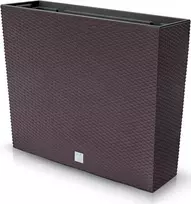 Prosperplast Lauko plastikinis vazonas RATO CASE, su įdėklu, rudos sp., 18 x 58 x 50 cm