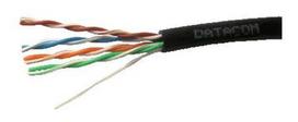 DATACOM UTP laidas CAT5E PE 100m juodas LAUKO SKIRTUMUI