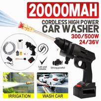 25V 600W elektriniai automobilio plovimo pistoletai, belaidis aukšto slėgio ploviklis, putų antgalis automobilių valymui, priežiūrai, nešiojamas automobilio plovimo purškiklis 12V 1 x Battery black