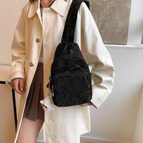 2025ins trendy bag multi-functional breast bag women's messenger bag mini lightweight small backpack backpack women's leisure bag Single pack without pendant white