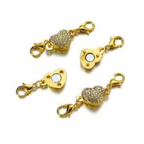 DIY Lobster Clasp Necklace With Magnetic Clasp Bracelet Accessories One Size geltona