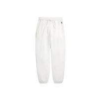 Polo Ralph Lauren Embroidered Pony Mid-Rise Drawstring Long Fleece Knit Sweatpants Women bottoms 211971700-001 M white
