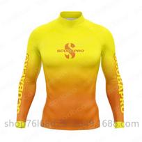 SCUBA Surfing Suit Outdoor Sunblock Snorkeling Swimsuit Split Long-sleeved Jellyfish S blue