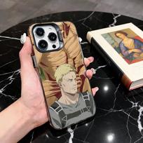 A-Attack on T-Titan R-Reiner RB Phone Case For iPhone 17,16,15,14,13,12,11 Plus,Pro Max,XS,Colored Silver Plated Inside Cover iPhone14