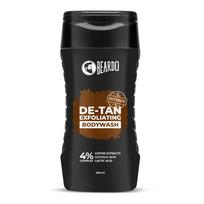 Beardo Detan Exfoliating Body Wash 200ml | 4% (Glycolic Acid, Lactic Acid & Coffee Extracts) | Gentle Exfoliating Shower Gel | Removes Tan & Body black