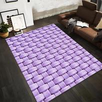 Woven Purple Pattern Area Rug for Living Room or Bedroom Decor Suitable for use as an anti-slip for living room bedroom sofas 80x120cm( 31x47in) white