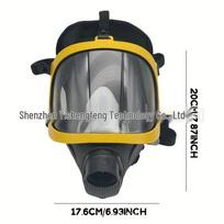 Full Face Gas Mask for Spray Painting, Chemical, Pesticide, and Formaldehyde Protection with Large Field of View gray
