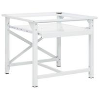 Washing Machine Pedestal with Pull Out Shelf White