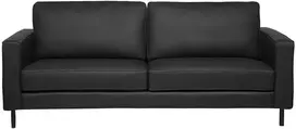 Beliani Trijų vietų sofa SAVALEN iš natūralios odos, juoda