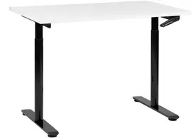 Beliani Rankiniu būdu reguliuojamo aukščio stalas DESTINAS, 120 cm, 72 cm, baltas/juodas