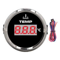 52mm 0‑120℃ Digital Water Temperature Gauge Temp Meter IP67 Waterproof Red Backlit for Car RV Truck Boat gray