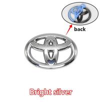 1 vnt. ABS automobilio vairo dekoratyvinės lipdukai Anglies pluošto emblema Toyota Hilux Avensis Auris Prius Verso Camry priedams FJ8 gray