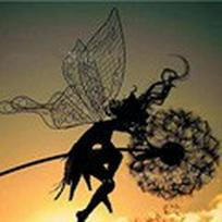 Dandelion and Fairy Silk Garden Sculpture by Robin Wright – Metal Crafts Decoration black