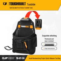 TOUGHBUILT Small Woodworking Tool & Nail Bag TB-CT-24, Wear-Resistant and Thickened. Small Woodworking Tool Bag yellow
