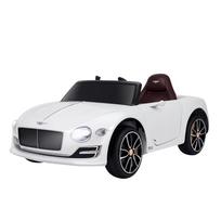 Bentley GT children's car, officially licensed electric ride-on car with remote control, 2 x 390 motors, white, 108 x 60 x 43 cm