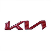 17*4.1CM Carbon Fiber Car Emblem Fender Side Badge Sticker for KIA K2 K3 K4 K5 KX7 Sportage Picanto Sorento Rio Soul Ceed Forte juoda