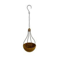 Iron Rusted Finish Light Bulb Planter Decorative Space Saving Hanging Flower Vase Lightweight with Hook Metal Hanging Planter ruda
