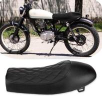 Hump ​​Flat Brat Cafe Racer senovinis motociklo sėdynės balnas, skirtas Honda, skirtas Yamaha juoda
