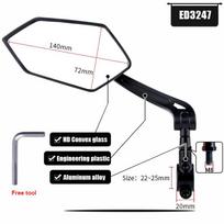 ETOOK Bicycle Rear View Mirror Handlebar Reflector Wide-Range Adjustable Angles Mirror Mountain Bike E-Scooter Old version Right white