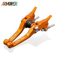 Foldable Adjustable Brakes Levers Accessories Motocross Brake Clutch Levers Handle For KTM  125 150 SX 2009 2010 2011 2012 125SX Orange Silver gray