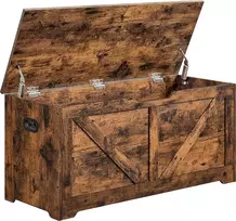 Songmics VASAGLE batų suoliukas su daiktadėže 100 × 40 × 46 cm, LSB060T01