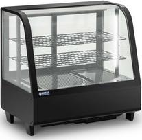 Royal Catering Šaldytuvo vitrina, stiklinė, 3 lygių, 100 l - juoda