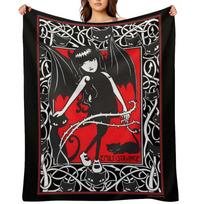 Vintage Emily Anime -Classic Emily Manga Throw Blanket Multi-Purpose blankets and throws wednesday Plaid on the sofa Blankets 30x40in red
