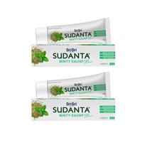 Sri Sri Tattva Sudanta Minty Saunf Gel Toothpaste 150g X Pack Of 2 Herbal Fresh Breath Gum Care white
