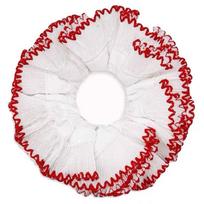 Big Bun Hair Scrunchy Girl Headpiece Fabric Lace Headband Lady Elegant Headdress 1 white