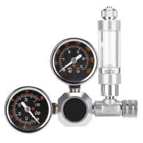 CO2 Regulator Aquarium Dual Gauge Display with Bubble Counter and Check Valve(W21.8) black