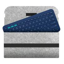 Felt Wireless Keyboard Storage Bag Dustproof Portable Keypad Sleeve Ultra Thin Anti Shock for Logitech K380 K480 K580 K780 K780 tamsiai pilka spalva