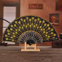 Hot Lace Silk Folding Hand Solid Color Hollow Lace Women Hand Held Flower Fan Folding Wedding Fan Festival Gift Decor Spanish St raudona