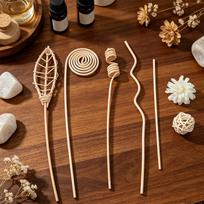 20Pcs Reed Diffuser Sticks Natural Rattan Aroma Adjustable Scent Essential Oil Diffuser for Living Room Office Air Freshener other brown