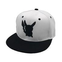 Adult Pixie Anime Embroidery Hip Hat Pokemon Couple Outdoor Shade Flat Rim Hat Adjustable balta